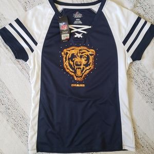 NFL Bears Football Embellished Jersey Top M